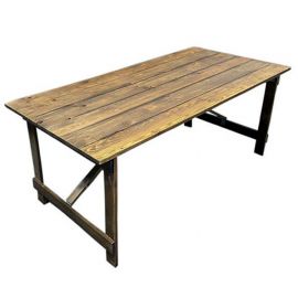 rustic farm table hire - 6ft x 3ft